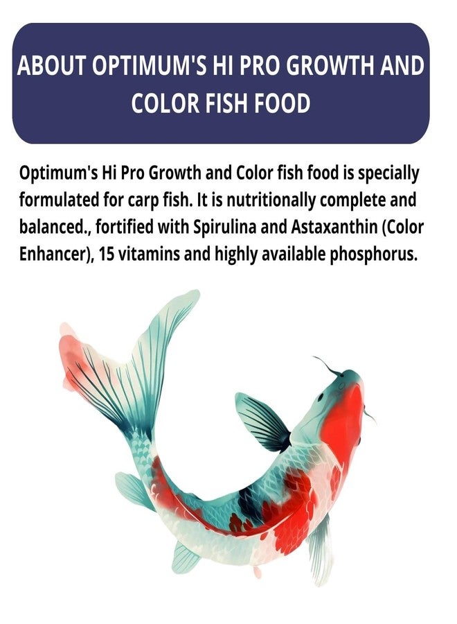 TUNAI Optimum HI-PRO Growth & Color Specialist Koi Fish Food (Original from Tunai Store) (1.5kg, Medium Pellets) - Image 2